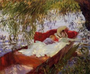 Z Two Women Asleep in a Punt under the Willows 1887